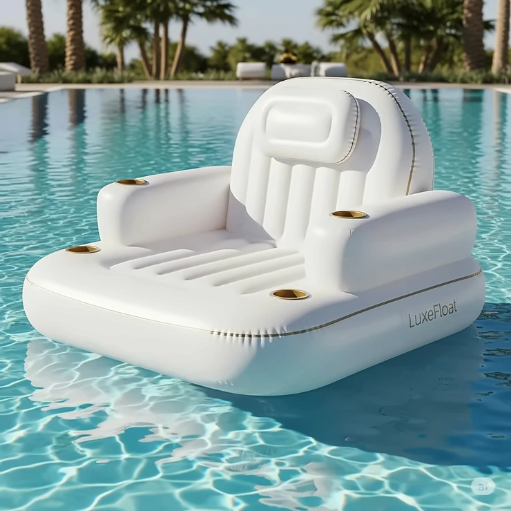 Luxurious inflatable pool float, an ideal swimming pool gift for ultimate relaxation and comfort in the water.