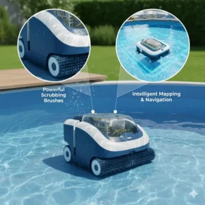 The powerful active scrubbing brushes on a top-rated automatic pool cleaner for the most effective above ground floor cleaning.