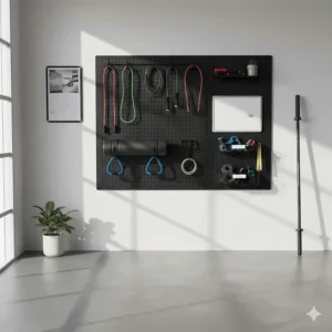 pegboard-fitness-equipment-organization