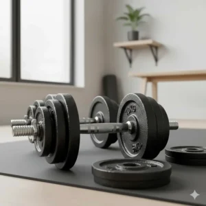 Durable cast iron cheap dumbbell set for home gym strength training and bodybuilding.