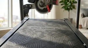 Illustration of a brushless motor highlighting low decibel operation for apartment use.