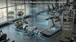 A timeline infographic outlining the preventive maintenance schedule required to maximize the lifespan of leading commercial treadmill brands in high-traffic facilities.