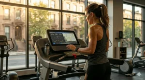 An infographic detailing the high weight capacity limits and robust deck thickness of a heavy duty commercial treadmill.