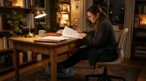 Using a desk cycle vs deskbike during late-night reading and administrative tasks.