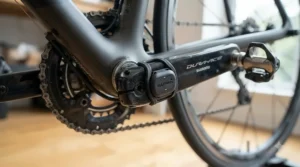 Cadence and speed sensors mounted on a zwift compatible bike for virtual training